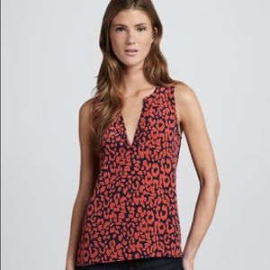 Joie Corette Animal-Print Silk Tank